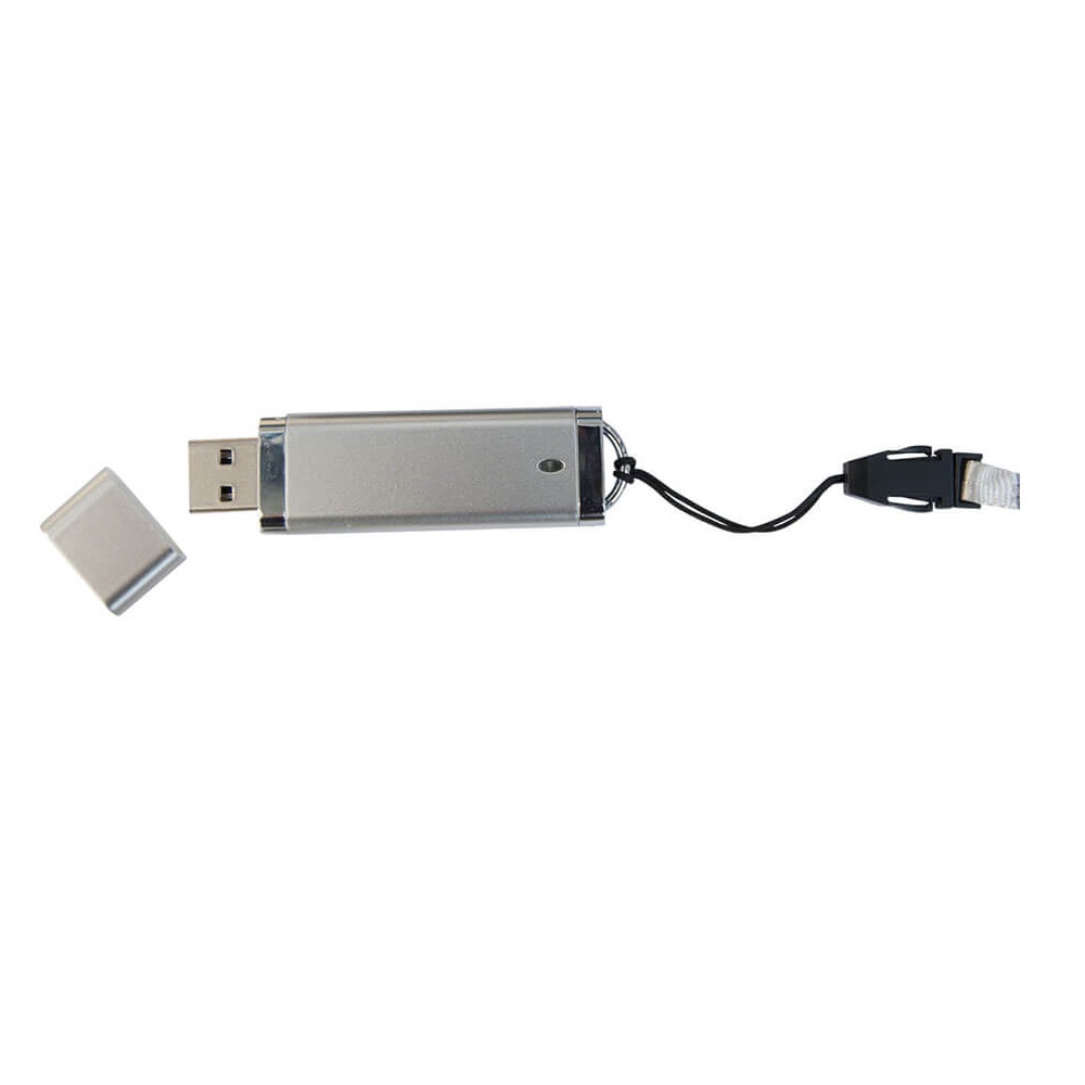 Memoria USB con tapa y cordón 4 gb.