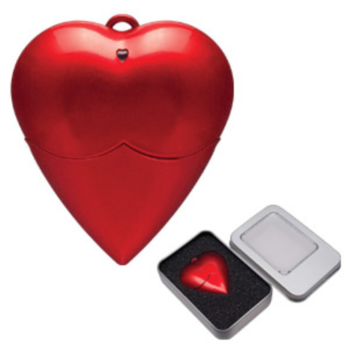 USB Forma de Corazón 4 GB con Estuche