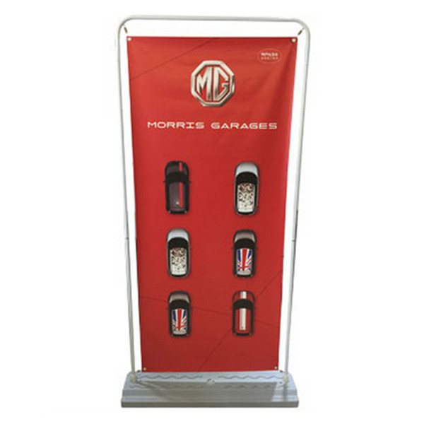 BANNER EXTERIOR TUBULAR DOBLE VISTA, DE 1.80 X 0.80 MTS. 