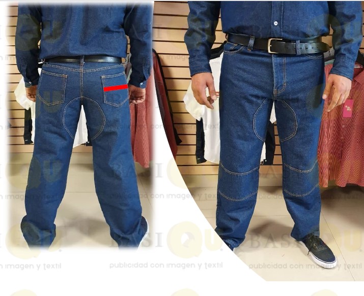 PANTALÓN DE MEZCLILLA REFORZADO, USO RUDO.