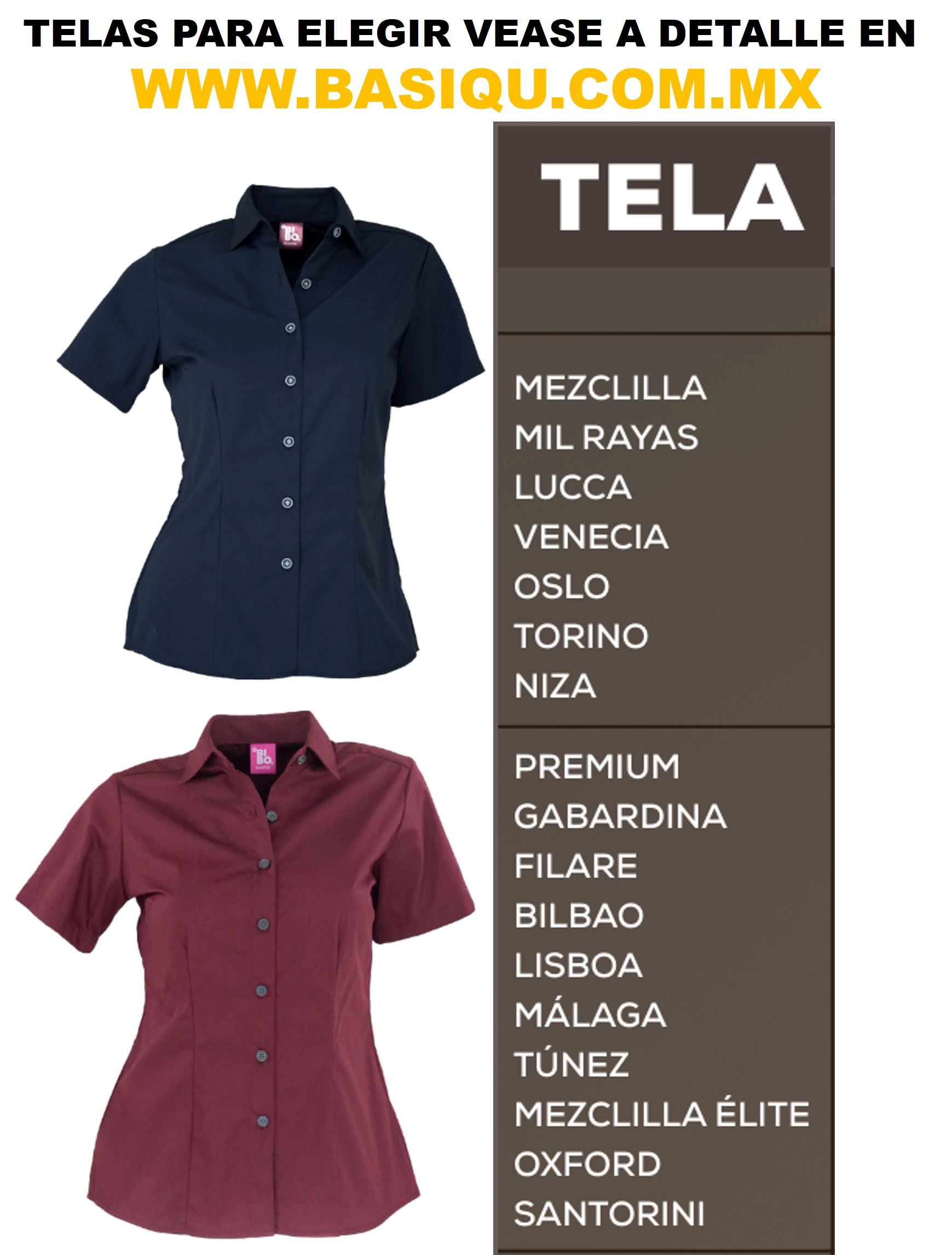 BLUSA DAMA BIBO MANGA CORTA (17 MODELOS A ELEGIR)