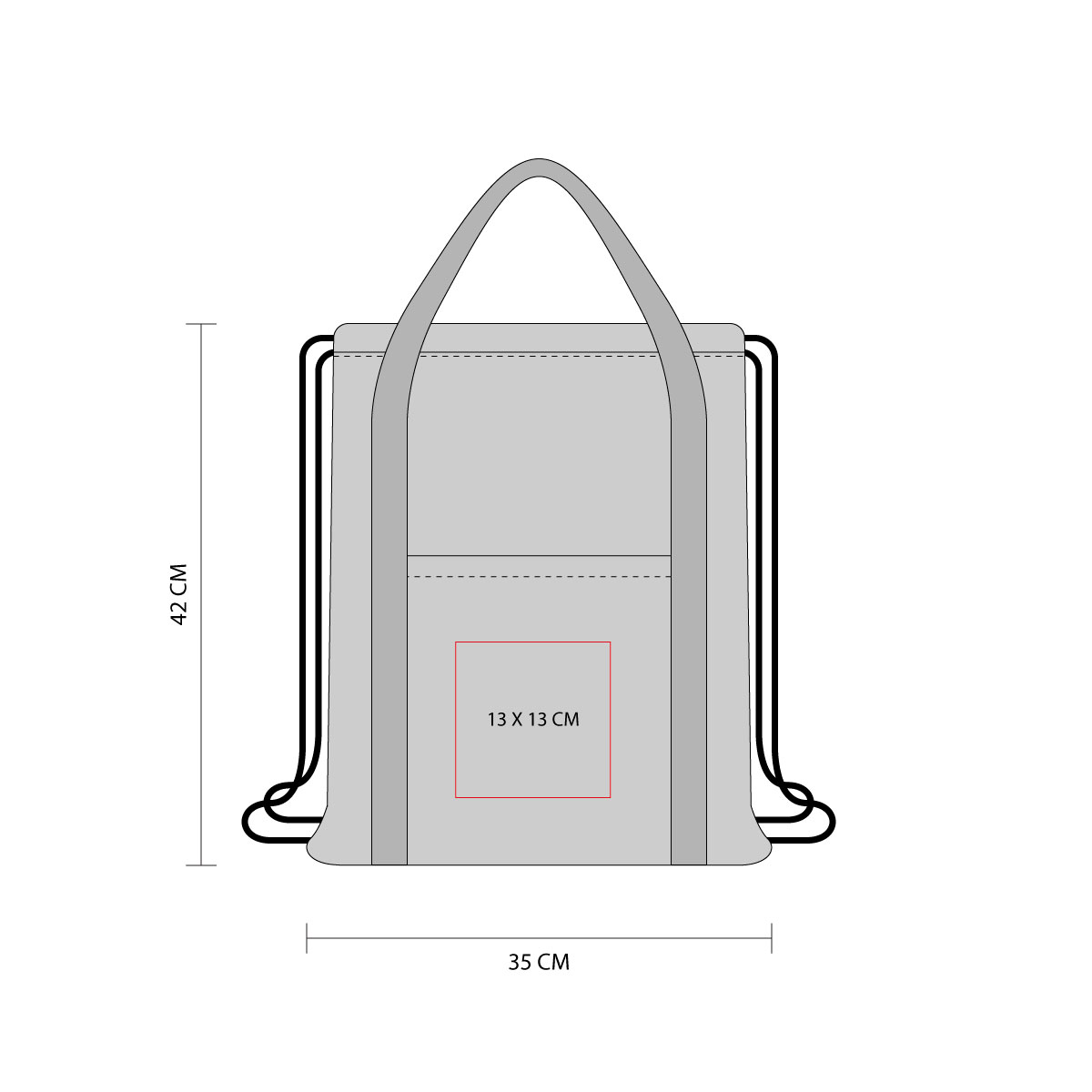 BOLSA-MOCHILA VATT GRIS